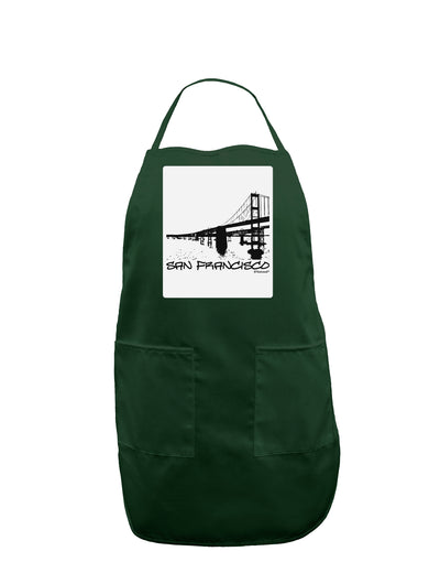 Bay Bridge Cutout Design - San Francisco Panel Dark Adult Apron by TooLoud-TooLoud-Hunter-One-Size-Davson Sales