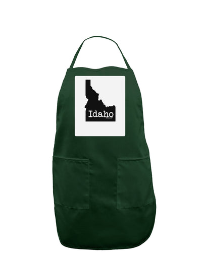 Idaho - United States Shape Panel Dark Adult Apron by TooLoud-Bib Apron-TooLoud-Hunter-One-Size-Davson Sales