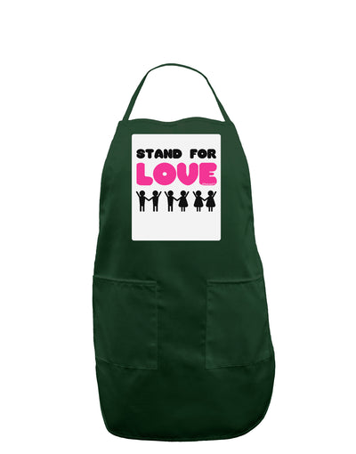 Stand For Love Pink Panel Dark Adult Apron-Bib Apron-TooLoud-Hunter-One-Size-Davson Sales