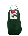 Santa Hat Disgruntled Siamese Cat Panel Dark Adult Apron by-Bib Apron-TooLoud-Hunter-One-Size-Davson Sales