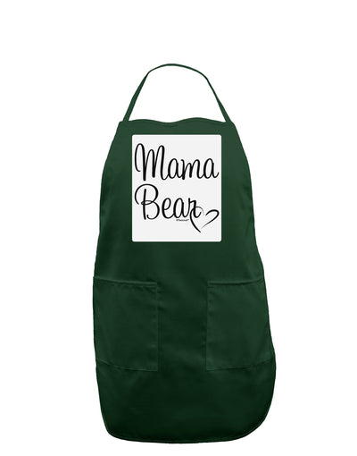 Mama Bear with Heart - Mom Design Panel Dark Adult Apron-Bib Apron-TooLoud-Hunter-One-Size-Davson Sales