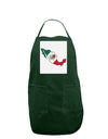 Mexico Outline - Mexican Flag Panel Dark Adult Apron by TooLoud-Bib Apron-TooLoud-Hunter-One-Size-Davson Sales