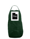 Utah - United States Shape Panel Dark Adult Apron by TooLoud-Bib Apron-TooLoud-Hunter-One-Size-Davson Sales