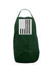 Stamp Style American Flag - Distressed Panel Dark Adult Apron by TooLoud-Bib Apron-TooLoud-Hunter-One-Size-Davson Sales