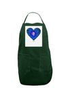 Water Droplet Heart Blue Panel Dark Adult Apron by TooLoud-Bib Apron-TooLoud-Hunter-One-Size-Davson Sales