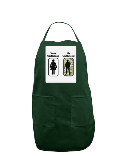 TooLoud Your Girlfriend My Girlfriend Military Panel Dark Adult Apron-Bib Apron-TooLoud-Hunter-One-Size-Davson Sales