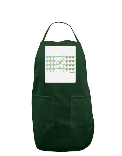 Mexican Flag of Margaritas Panel Dark Adult Apron by TooLoud-Bib Apron-TooLoud-Hunter-One-Size-Davson Sales