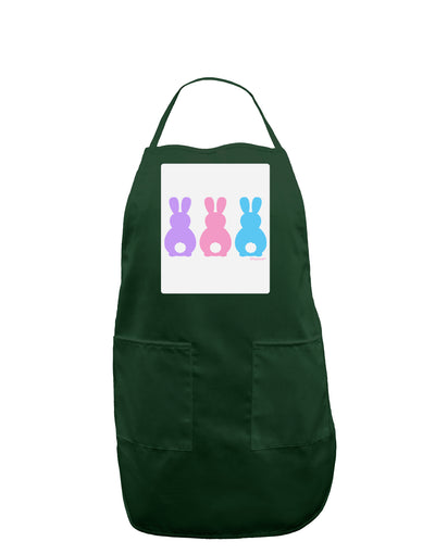 Three Easter Bunnies - Pastels Panel Dark Adult Apron by TooLoud-Bib Apron-TooLoud-Hunter-One-Size-Davson Sales