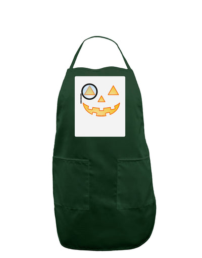 Monocle Jack-o-Lantern Color Panel Dark Adult Apron-Bib Apron-TooLoud-Hunter-One-Size-Davson Sales