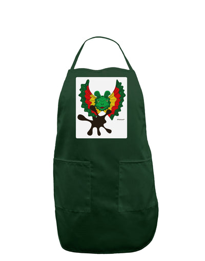 Dilophosaurus Design - Spit Panel Dark Adult Apron by TooLoud-Bib Apron-TooLoud-Hunter-One-Size-Davson Sales