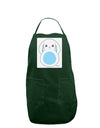 Cute Bunny with Floppy Ears - Blue Panel Dark Adult Apron by TooLoud-Bib Apron-TooLoud-Hunter-One-Size-Davson Sales