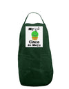 My First Cinco de Mayo - Cute Cactus Design Panel Dark Adult Apron by TooLoud-Bib Apron-TooLoud-Hunter-One-Size-Davson Sales