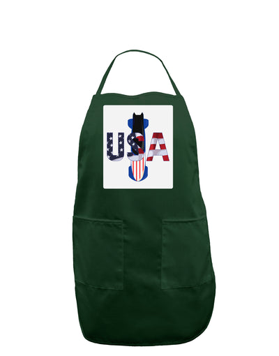 USA Bobsled Panel Dark Adult Apron by TooLoud-Bib Apron-TooLoud-Hunter-One-Size-Davson Sales