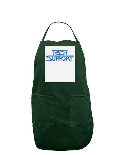 Tech Support Logo Panel Dark Adult Apron-Bib Apron-TooLoud-Hunter-One-Size-Davson Sales