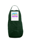 Happy Easter Decorated Eggs Panel Dark Adult Apron-Bib Apron-TooLoud-Hunter-One-Size-Davson Sales