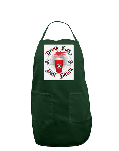 Red Cup Drink Coffee Hail Satan Panel Dark Adult Apron by-Bib Apron-TooLoud-Hunter-One-Size-Davson Sales