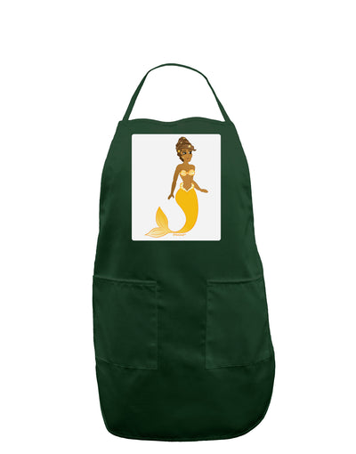 Mermaid Design - Yellow Panel Dark Adult Apron-Bib Apron-TooLoud-Hunter-One-Size-Davson Sales