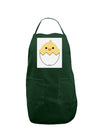 Cute Hatching Chick Design Panel Dark Adult Apron by TooLoud-Bib Apron-TooLoud-Hunter-One-Size-Davson Sales