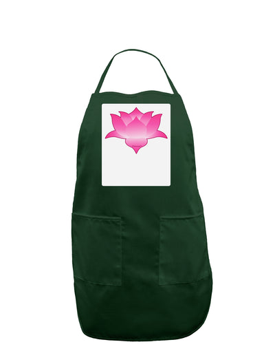 Lotus Flower Design Gradient Panel Dark Adult Apron by TooLoud-Bib Apron-TooLoud-Hunter-One-Size-Davson Sales