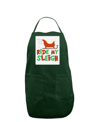 Ride My Sleigh Color Panel Dark Adult Apron-Bib Apron-TooLoud-Hunter-One-Size-Davson Sales