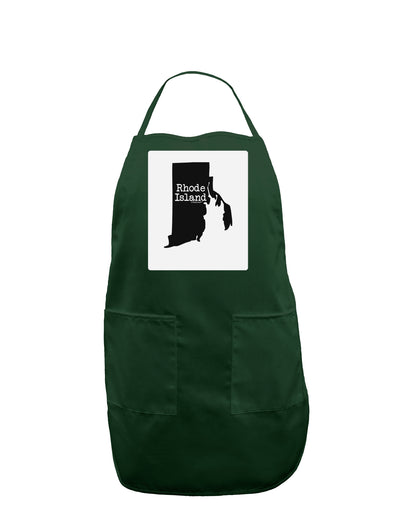 Rhode Island - United States Shape Panel Dark Adult Apron by TooLoud