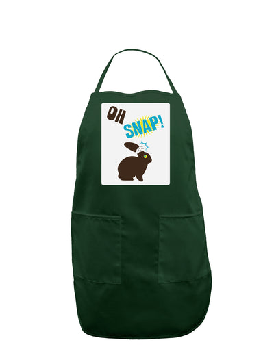 TooLoud Oh Snap Chocolate Easter Bunny Panel Dark Adult Apron-Bib Apron-TooLoud-Hunter-One-Size-Davson Sales