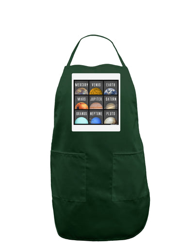 Solar System Squares Panel Dark Adult Apron-Bib Apron-TooLoud-Hunter-One-Size-Davson Sales