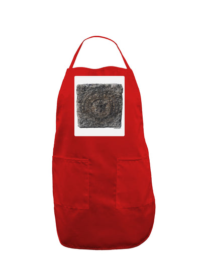 Stone Carving Watercolor Panel Dark Adult Apron-Bib Apron-TooLoud-Red-One-Size-Davson Sales