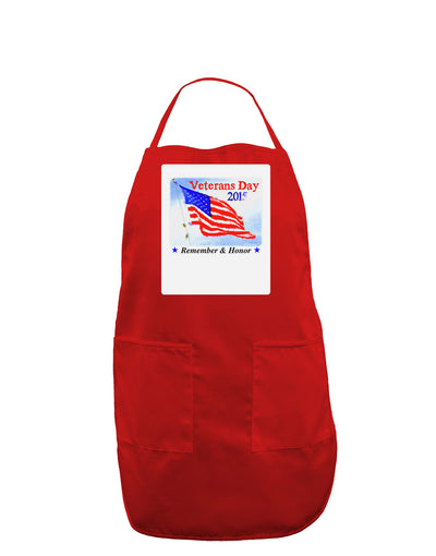 Veterans Day 2015 WaterColor Panel Dark Adult Apron-Bib Apron-TooLoud-Red-One-Size-Davson Sales