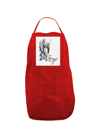 Virgo Illustration Panel Dark Adult Apron-Bib Apron-TooLoud-Red-One-Size-Davson Sales