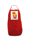 Sun Conure Parrot Watercolor Panel Dark Adult Apron-Bib Apron-TooLoud-Red-One-Size-Davson Sales