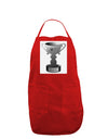 Number One Dad Trophy - Grayscale Panel Dark Adult Apron-Bib Apron-TooLoud-Red-One-Size-Davson Sales