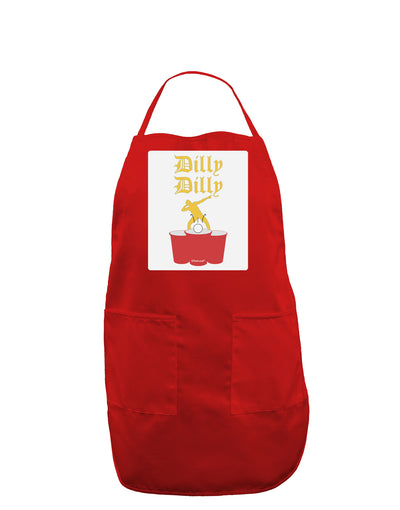 Dilly Dilly Funny Beer Panel Dark Adult Apron by TooLoud-Bib Apron-TooLoud-Red-One-Size-Davson Sales