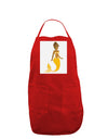 Mermaid Design - Yellow Panel Dark Adult Apron-Bib Apron-TooLoud-Red-One-Size-Davson Sales