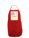 Monocle Jack-o-Lantern Color Panel Dark Adult Apron-Bib Apron-TooLoud-Red-One-Size-Davson Sales