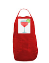 Red Margarita with Lime - Cinco de Mayo Panel Dark Adult Apron by TooLoud-Bib Apron-TooLoud-Red-One-Size-Davson Sales