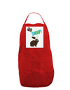 TooLoud Oh Snap Chocolate Easter Bunny Panel Dark Adult Apron-Bib Apron-TooLoud-Red-One-Size-Davson Sales
