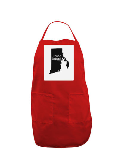 Rhode Island - United States Shape Panel Dark Adult Apron by TooLoud
