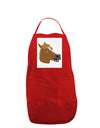 Silly Cartoon Horse Head Panel Dark Adult Apron-Bib Apron-TooLoud-Red-One-Size-Davson Sales