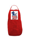 Patriotic Cat Design Panel Dark Adult Apron by TooLoud-Bib Apron-TooLoud-Red-One-Size-Davson Sales