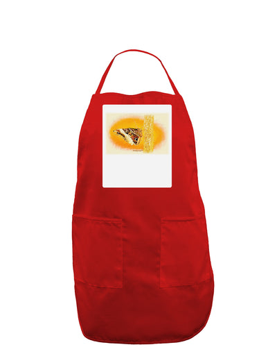 TooLoud Watercolor Owl Moth Panel Dark Adult Apron-Bib Apron-TooLoud-Red-One-Size-Davson Sales