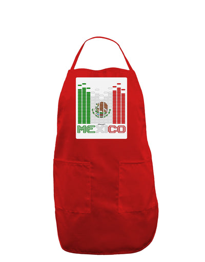 Mexican Flag Levels - Cinco De Mayo Text Panel Dark Adult Apron-Bib Apron-TooLoud-Red-One-Size-Davson Sales