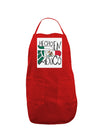 Hecho en Mexico Design - Mexican Flag Panel Dark Adult Apron by TooLoud-Bib Apron-TooLoud-Red-One-Size-Davson Sales