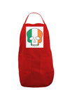 Skull Flag Ireland Panel Dark Adult Apron-Bib Apron-TooLoud-Red-One-Size-Davson Sales