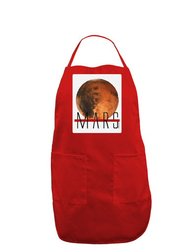 Planet Mars Text Panel Dark Adult Apron-Bib Apron-TooLoud-Red-One-Size-Davson Sales