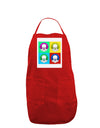 Clown Face Pop Art 2 Panel Dark Adult Apron-Bib Apron-TooLoud-Red-One-Size-Davson Sales