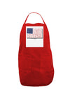 Veterans Scripted Flag Panel Dark Adult Apron-Bib Apron-TooLoud-Red-One-Size-Davson Sales