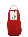 Mermaid Design - Green Panel Dark Adult Apron-Bib Apron-TooLoud-Red-One-Size-Davson Sales