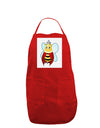 Queen Bee Mothers Day Panel Dark Adult Apron-Bib Apron-TooLoud-Red-One-Size-Davson Sales