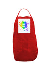 Equal Rainbow Paint Splatter Panel Dark Adult Apron by TooLoud-Bib Apron-TooLoud-Red-One-Size-Davson Sales